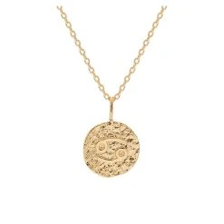 Collier Petite Médaille Astro Au Choix (plaqué Or)