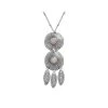 Collier Double Ronds Et Pierres (quartz Rose)