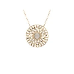 Collier Déesse Pierre De Lune (plaqué Or)