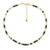 Collier Pierres Malachite (doré) -Jollia Soldes Magasin collier pierre malachite