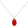 Collier Pierre Corail Ovale (doré) -Jollia Soldes Magasin collier pierre oval corail