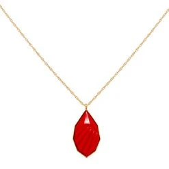 Collier Pierre Corail Ovale (doré)