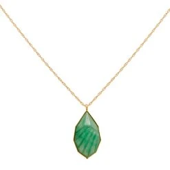 Collier Pierre Ovale Turquoise (doré)