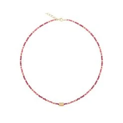 Collier Perles (grenat/prune)