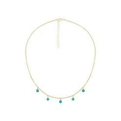 Collier Pierre Suspendues (apatite) -Jollia Soldes Magasin collier pierre suspendu bleu