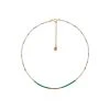 Collier Perles Fines (howlite/turquoise) -Jollia Soldes Magasin collier pierre turquoise dore