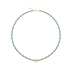 Collier Perles (jade/vert Sapin)