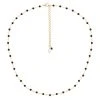 Collier Perles Fines Noires (acier Doré) -Jollia Soldes Magasin collier pierres fines noir acier dore 1