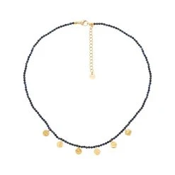 Collier Pierres Et Pastilles (lapis)