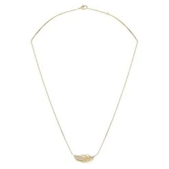 Collier Plume (plaqué Or) -Jollia Soldes Magasin collier plaque or plume 1