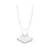 Collier Long Thalie 3 Plumes (blanc Et Argenté) -Jollia Soldes Magasin collier plume blanc argent 1