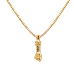 Colliers Superposés Pendentifs (corail) -Jollia Soldes Magasin collier poing dore