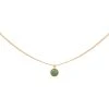 Collier Pendentif Rond Pierre (amazonite) -Jollia Soldes Magasin collier rond malachite2
