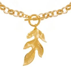 Sautoir Chaîne Feuille (doré)