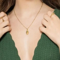 Bague Pivot Scarabée (plaqué Or) -Jollia Soldes Magasin collier scarabee fp 1