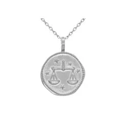 Collier Signe Astro Balance (argent) -Jollia Soldes Magasin collier signe astro balance argente 1