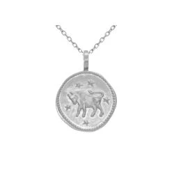 Collier Signe Astro Taureau (argent) -Jollia Soldes Magasin collier signe astrologique taureau argent 1 3