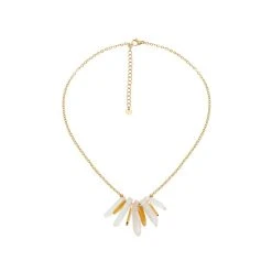 Collier Stalactites (quartz Blanc) 7 Collier Stalactites (quartz Blanc) -Jollia Soldes Magasin collier stalactite pierrre de lune dore