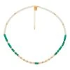 Collier Surfeur Pierres (turquoise/jade Blanc) -Jollia Soldes Magasin collier sufeur pierre bleu blanc