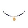 Collier Surfer Disques Et Pendentif (blanc/bleu) -Jollia Soldes Magasin collier surfeur blanc bleu coeur