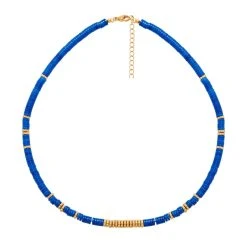 Collier Surfeur Disques (bleu)