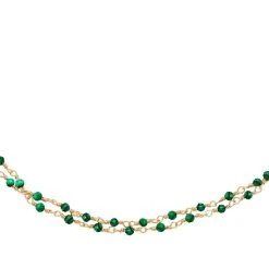 Multi-tours/sautoir Perles Fines (malachite) -Jollia Soldes Magasin collier vert