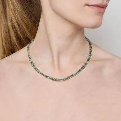 Multi-tours/sautoir Pierres Facettées (turquoise Africaine) -Jollia Soldes Magasin collier vert pierre multirang