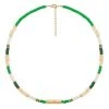 Collier Surfeur Disques Et Coquillages (vert)