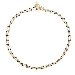 Multi-tours/sautoir Perles Fines (agate Noire) -Jollia Soldes Magasin collier multirang noir 1