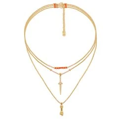 Colliers Superposés Pendentifs (corail) -Jollia Soldes Magasin colliers superposes perles corail