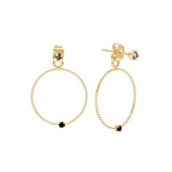 Dessous D'oreilles Créoles (silver Night)