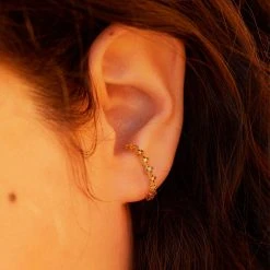Boucles Dépareillées Cristal (plaqué Or) -Jollia Soldes Magasin ear cuff