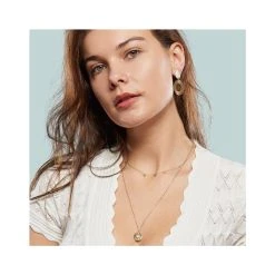 Collier Pastilles Asymétriques (doré) -Jollia Soldes Magasin fabien azjenberg bijoux