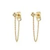 Boucle D'oreilles Chaine Et Fleurs (plaqué Or) -Jollia Soldes Magasin gabrielle bo chaines