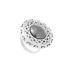 Bague Rosace (hématite)