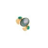 Bague Multi-pierres Nacre Grise/malachite (plaqué Or) -Jollia Soldes Magasin grosse bague multi pierre nacre