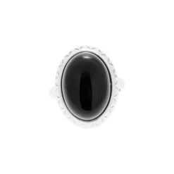 Bague Ovale (améthyste Noire) -Jollia Soldes Magasin grosse bague noir