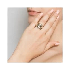 Bague Double Anneaux Bicolore (argent/plaqué Or) -Jollia Soldes Magasin grosse bague simple argente
