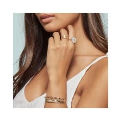 Bague Martelée Et Texturée (plaqué Or) -Jollia Soldes Magasin grosse bague teturee or