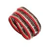 Bracelet Et Headband Multi-tours (rouge) -Jollia Soldes Magasin headband bracelet rouge 1