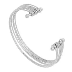 Manchette Multirangs Vrillée (argenté) -Jollia Soldes Magasin jollia 17908