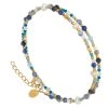 Bracelet Perles Semi-précieuses (bleu) -Jollia Soldes Magasin jollia 19782