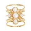 Bague Multi-rangs Nacre (doré)
