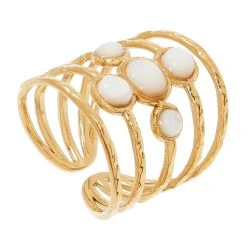 Bague Multi-rangs Nacre (doré) -Jollia Soldes Magasin jollia 19796 1