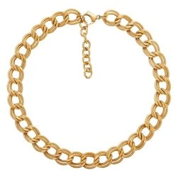 Collier Chaîne Double Maillons (doré)