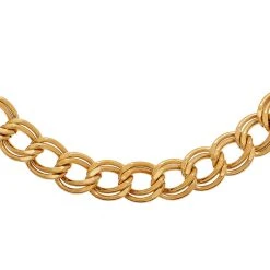 Collier Chaîne Double Maillons (doré) -Jollia Soldes Magasin jollia 19883 2