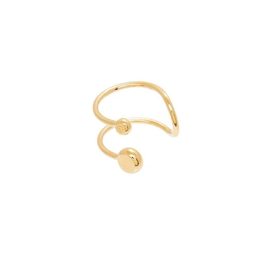 Bague D'oreilles Fine à Double Pastilles (plaqué Or) -Jollia Soldes Magasin jollia 19918