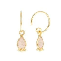 Boucles D'oreilles Pierre Et Goutte (Moonstone)
