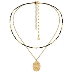 Coffret Colliers Superposés Pierre Et Médaille étoile (doré) -Jollia Soldes Magasin jollia 20139 1