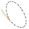 Bracelet émaillé Perles Fines Bleues (plaqué Or) -Jollia Soldes Magasin jollia 20255